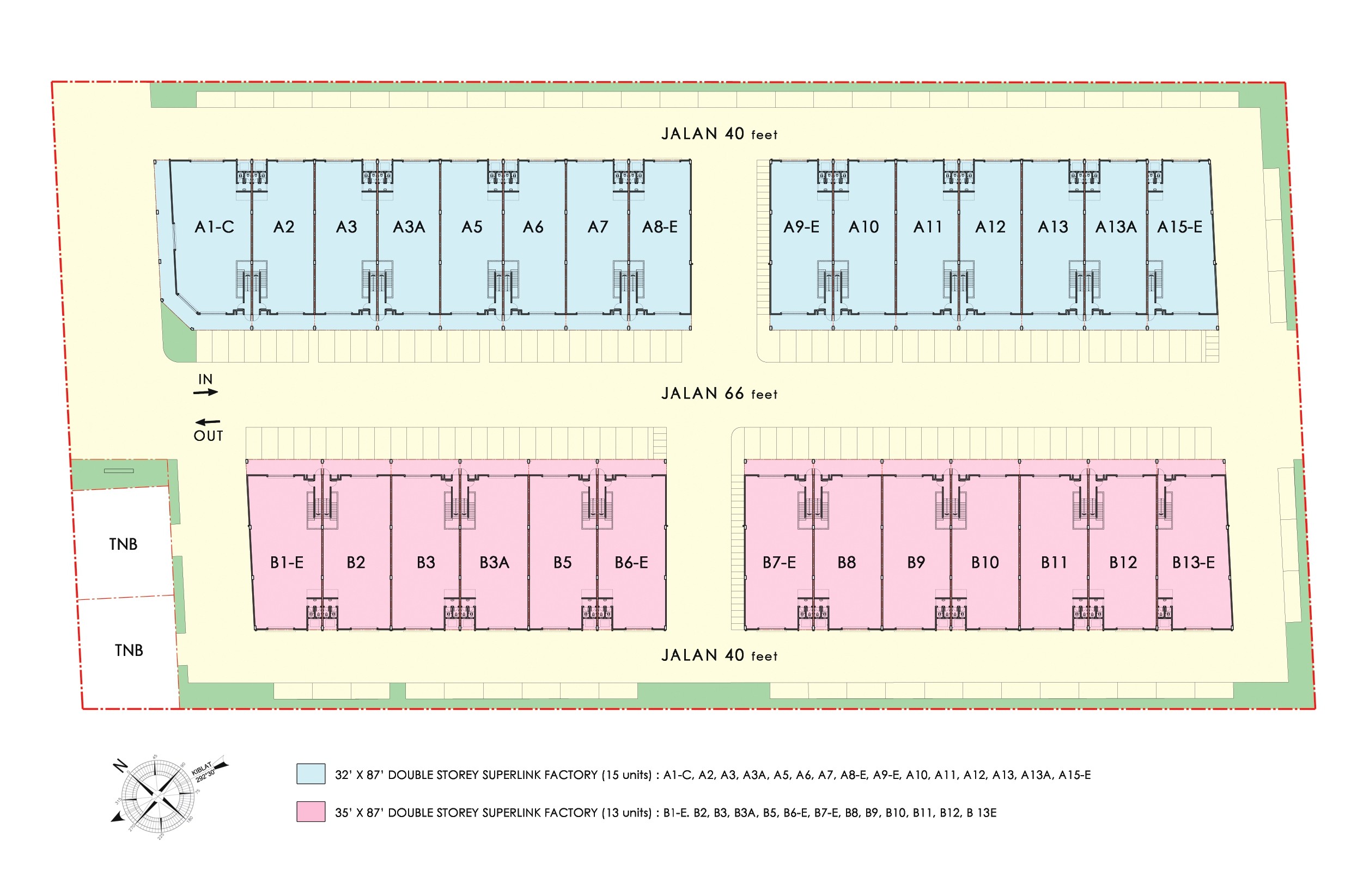 YBK Industrial Park @ Rimbayu South Site Layout Master Plan - Industrial Factory Units in Jenjarom